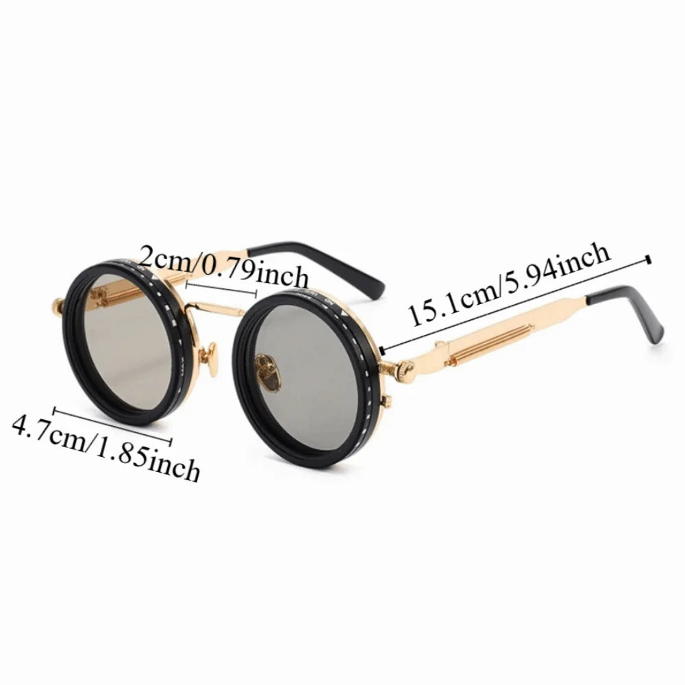 Clarity ND9 Anti-UV Sunglasses 9 Level Dimming Retro Adjustable Dimming Sunglasses Comfort Fit Round Outdoor Eyewear Fishing