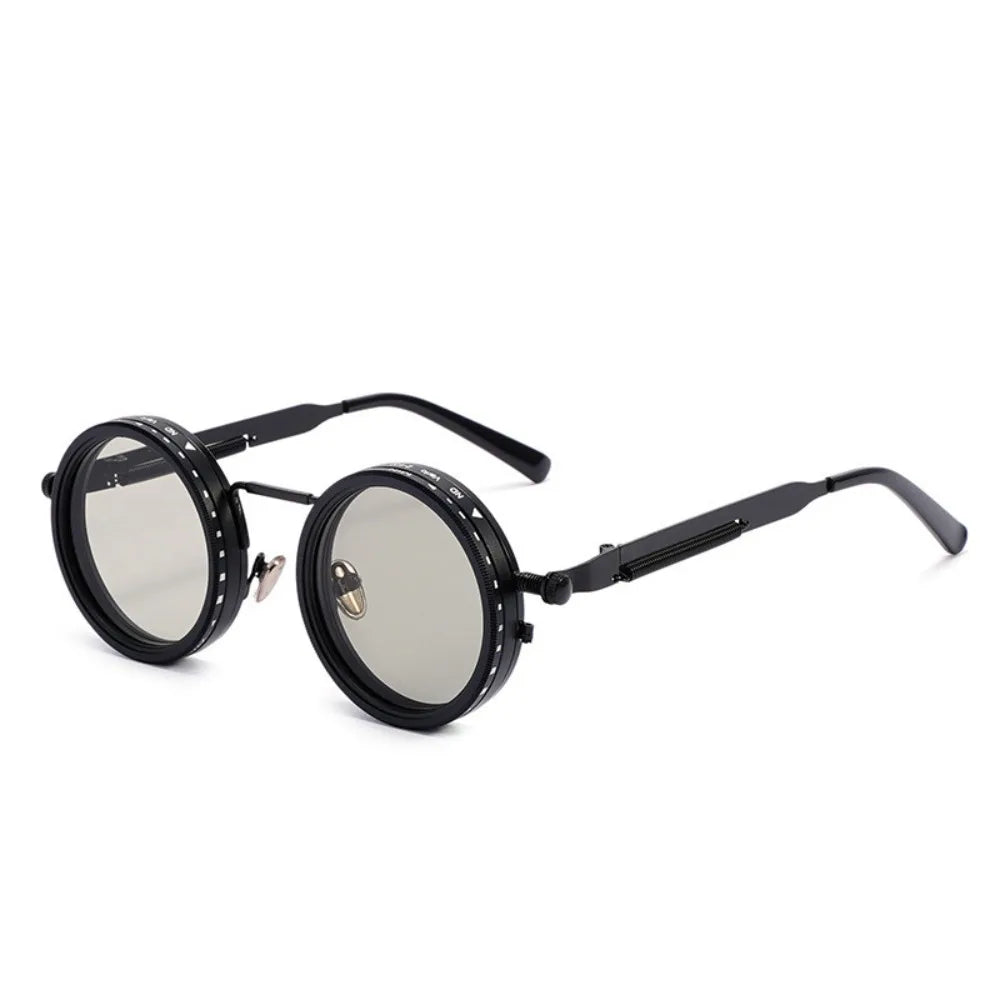 Clarity ND9 Anti-UV Sunglasses 9 Level Dimming Retro Adjustable Dimming Sunglasses Comfort Fit Round Outdoor Eyewear Fishing