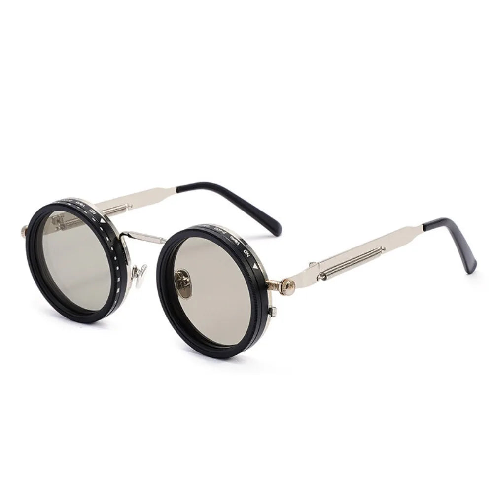 Clarity ND9 Anti-UV Sunglasses 9 Level Dimming Retro Adjustable Dimming Sunglasses Comfort Fit Round Outdoor Eyewear Fishing
